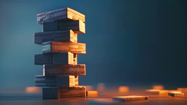 A game of Jenga with each block representing a different phase of data carefully balanced and always at risk of being removed.