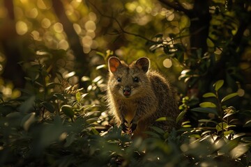 Obraz premium Quokka Standing in Forest
