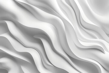 Obraz premium Soft white wavy textured background.