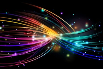 Obraz premium Web of Fiber Optic Cables Transmitting Data Signals pattern, texture, design, art