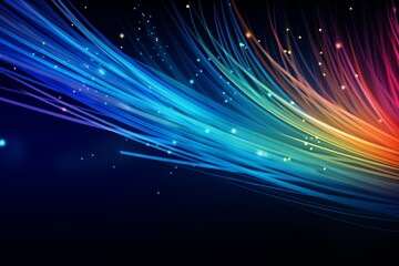 Web of Fiber Optic Cables Transmitting Data Signals pattern, texture, design, art