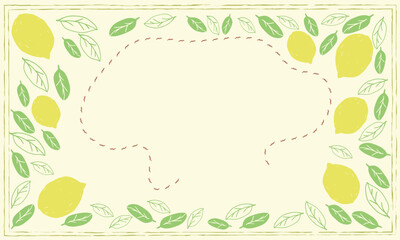 レモンのかわいいデザインフレーム