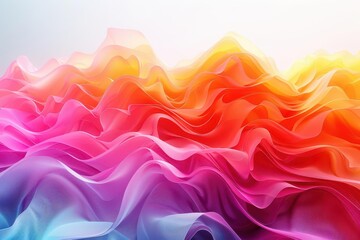 Fototapeta premium Colorful spectrum, 3D render, abstract background, bright hues, isolated