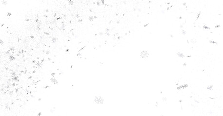 Festive Snowstorm: Magnificent 3D Illustration Showcasing Falling Christmas Snowflakes