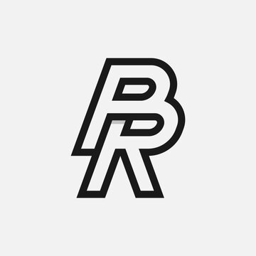 recommend clip art: Letter BR or RB Logo, Monogram Logo letter B with R combination, design logo template element, vector illustration