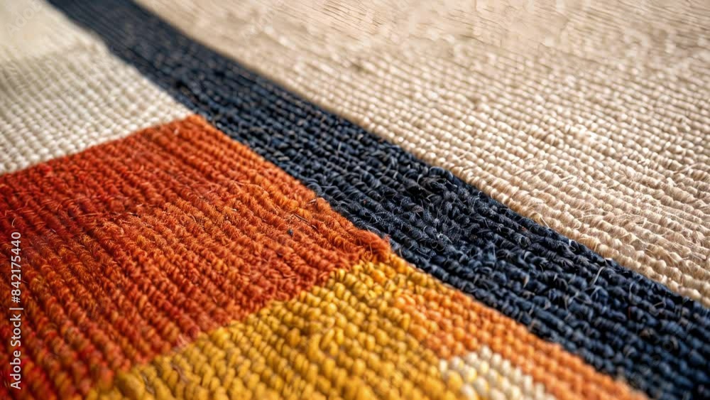 Poster a bold and vibrant rug woven from wool and dyed using natural plantbased pigments. this rug is not o