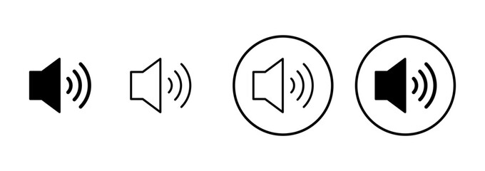 Speaker icon vector isolated on white background. Volume icon. Loudspeaker icon vector. Audio. Sound