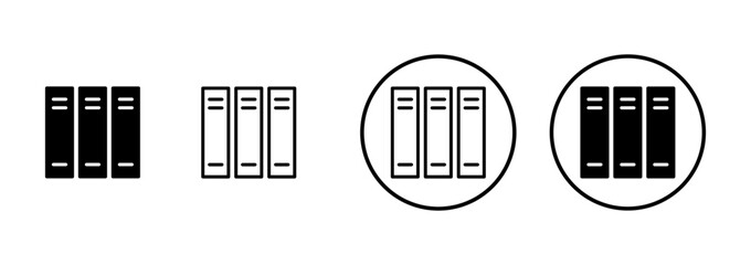 Library icon vector isolated on white background. Book icon vector