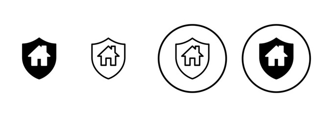 Home insurance icon vector isolated on white background. home protection icon