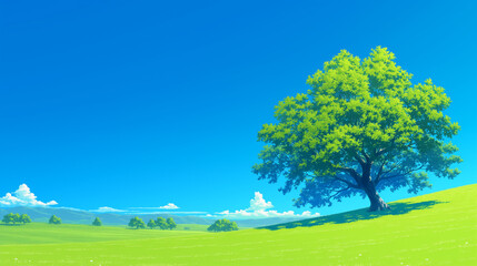 Fototapeta premium 青空と大木