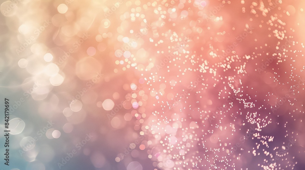 Poster abstract bokeh lights with a soft, colorful background creating a dreamy and magical atmosphere. per