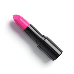 Obraz premium pink lipstick on white background modern black design and beautiful colour looking precious
