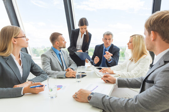 meeting of business people in the office