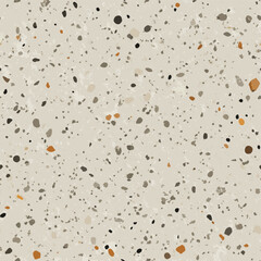 Terrazzo flooring vector seamless pattern. Italian terrazzo mosaic texture. Terrazzo seamless print tile. Concrete, granite, cement terrazo template. Terrazzo Floor material. Particles pebble, glass.