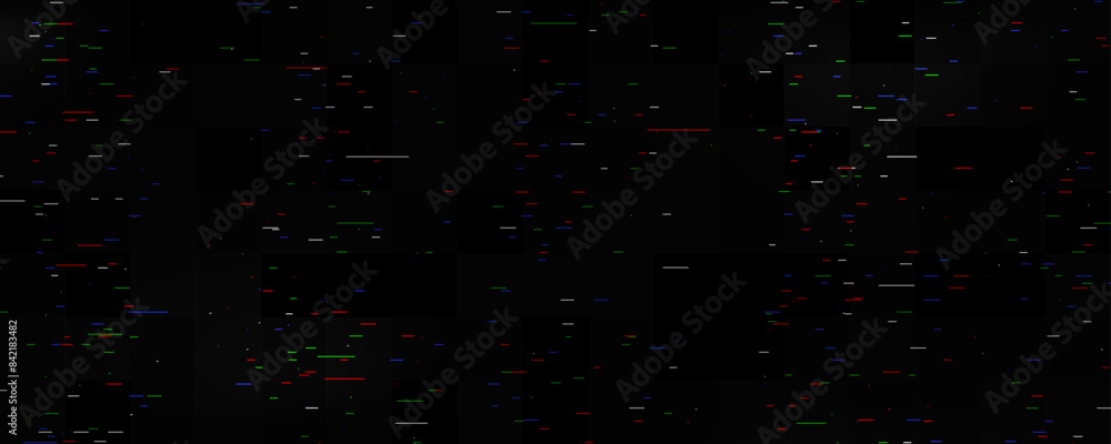 Poster tv static noise texture template. lost or bad signal concept. rippled video tape background. glitch 