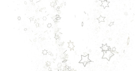 Falling Christmas Star Show: Mesmeric 3D Illustration Depicting Falling Holiday Stargazing Spectacle