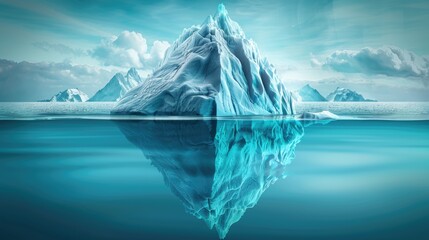 Tip of the iceberg. Business concept. Iceberg. Success business metaphor
