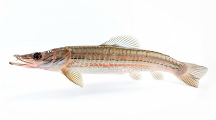 Naklejka premium Florida Gar full body clearly photo on white background , 