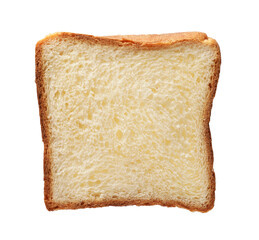One piece of fresh toast bread isolated on white