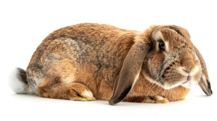 French Lop full body clearly photo on white background ,