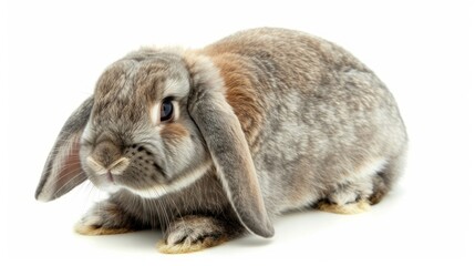French Lop full body clearly photo on white background , 