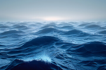 Fototapeta premium Minimalist Coastal Bliss: Unspoiled Serenity