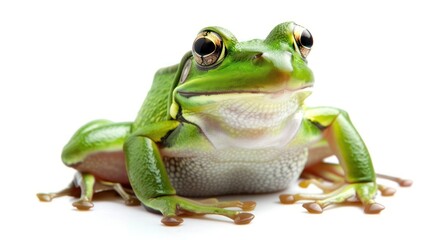 Obraz premium Frog full body clearly photo on white background , 