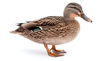 Gadwall full body clearly photo on white background ,