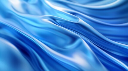 Obraz premium Beautiful Blue Silk Texture, Generative AI