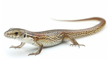 Naklejka premium Glass Lizard full body clearly photo on white background , 