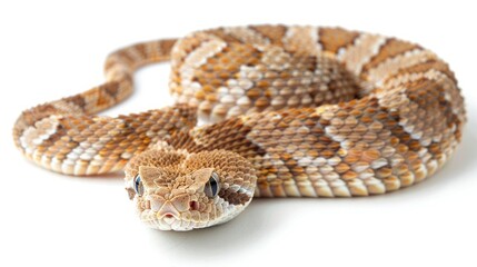 Obraz premium Aruba Rattlesnake on white background ,