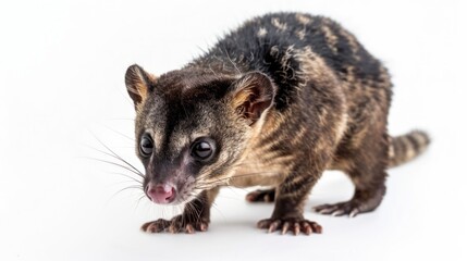 Asian Palm Civet on white background ,