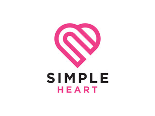 Abstract Heart Valentines day ribbon design.