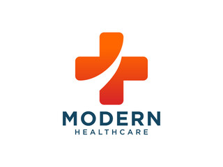 Modern Cross Healthcare Medical Logo.