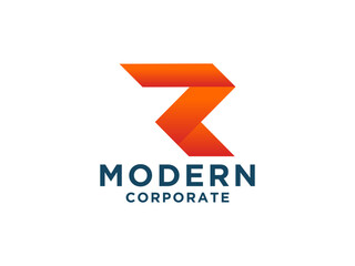 Fototapeta premium Letter R Minimalist Logo Design.