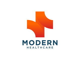 Modern Cross Healthcare Medical Logo.