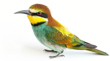 Obraz premium Bee-Eater on white background ,