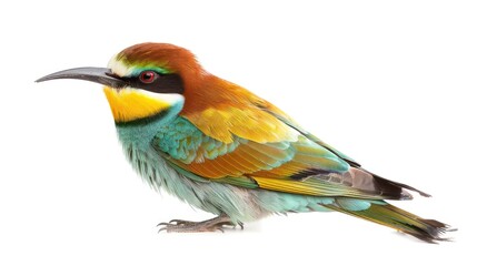 Obraz premium Bee-Eater on white background ,