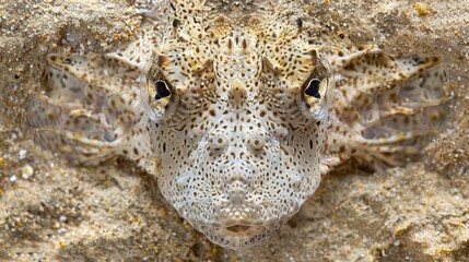 Mimicking a Flounder Merged with Sand The Intricate Art of Camouflage
