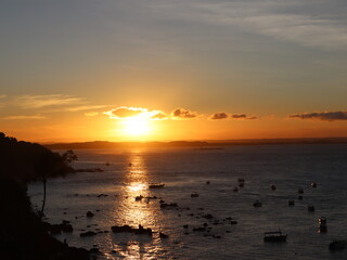 Sunset on Morro de São Paulo, Bahia, Brazil.
