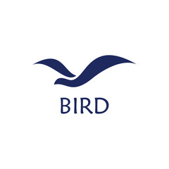 flying bird abstract flat icon logo