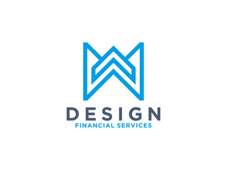 Letter W Modern logo template.