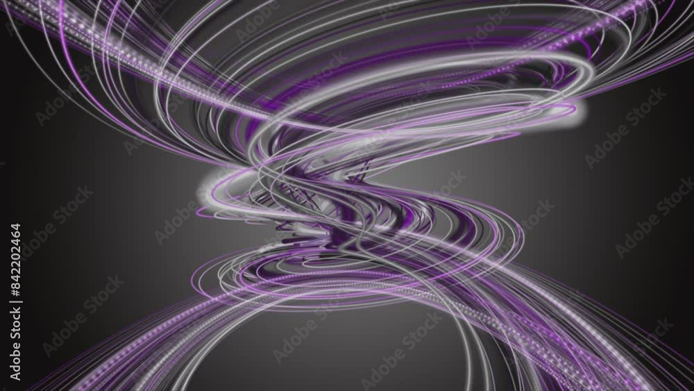 Poster fantastic video animation with stripe wave object in slow motion, 4096x2304 loop 4k