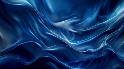 Obraz premium Elegant Blue Silk Fabric Background, Generative AI