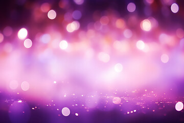 Abstract bokeh pink background with defocused lights. Vector illustration.