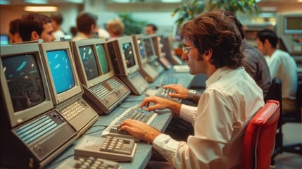 The 1980s workplace was a melting pot where professionalism was measured by one's ability to adapt to rapidly evolving trends and technologies.