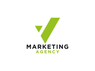 Abstract Letter V monogram logo design.