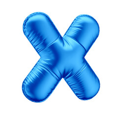 3D Multiplication Symbol in Blue Balloon for Father's Day, Boy's Birthday with Transparent Background