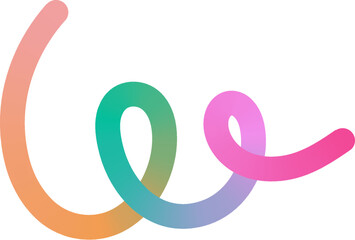 Fototapeta premium gradient flowing line scribble neon worm