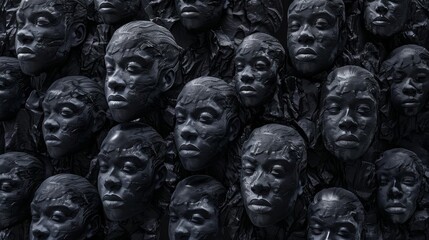 Fototapeta premium Monochrome Portrait Photography of Expressive Faces